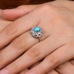 انگشتر فیروزه شجری زنانه کد 28467