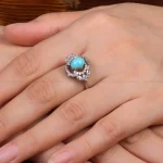 انگشتر فیروزه شجری زنانه کد 28470