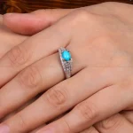 انگشتر فیروزه عجمی زنانه کد 28482