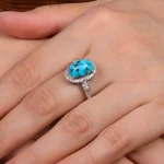 انگشتر فیروزه شجری زنانه کد 28490