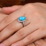 انگشتر فیروزه شجری زنانه کد 28493