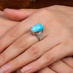 انگشتر فیروزه شجری زنانه کد 28494