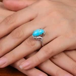 انگشتر فیروزه شجری زنانه کد 28496