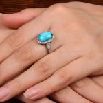 انگشتر فیروزه شجری زنانه کد 28497