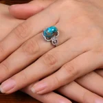 انگشتر فیروزه شجری زنانه کد 28498
