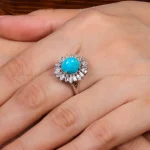 انگشتر فیروزه شجری زنانه کد 28500