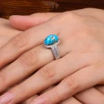 انگشتر فیروزه شجری زنانه کد 28501