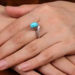 انگشتر فیروزه شجری زنانه کد 28504