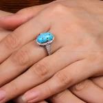 انگشتر فیروزه شجری زنانه کد 28507