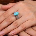 انگشتر فیروزه شجری زنانه کد 28508