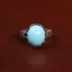 انگشتر فیروزه عجمی مردانه کد 28513