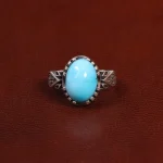 انگشتر فیروزه عجمی مردانه کد 28516