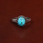 انگشتر فیروزه شجری مردانه کد 28526