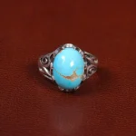 انگشتر فیروزه شجری مردانه کد 28540
