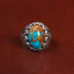 انگشتر فیروزه شجری مردانه کد 28547