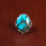 انگشتر فیروزه شجری مردانه کد 28554