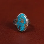 انگشتر فیروزه شجری مردانه کد 28561