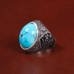 انگشتر فیروزه شجری مردانه کد 27792