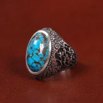 انگشتر فیروزه شجری مردانه کد 27794