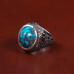 انگشتر فیروزه شجری مردانه کد 27799