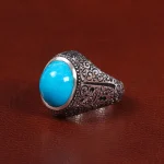 انگشتر فيروزه عجمی مردانه کد 27801