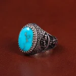 انگشتر فیروزه شجری مردانه کد 27802
