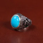 انگشتر فيروزه عجمی مردانه کد 27806