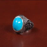 انگشتر فيروزه عجمی مردانه کد 27810