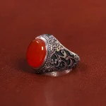 انگشتر عقیق مردانه کد 27900