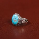 انگشتر فیروزه شجری مردانه کد 28035