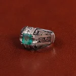 انگشتر زمرد مردانه کد 28060