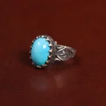انگشتر فیروزه عجمی مردانه کد 28514