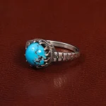 انگشتر فیروزه شجری مردانه کد 28523