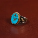 انگشتر فیروزه شجری مردانه کد 28544