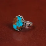 انگشتر فیروزه شجری مردانه کد 28545