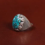 انگشتر فیروزه شجری مردانه کد 28555