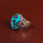 انگشتر فیروزه شجری مردانه کد 28556