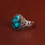 انگشتر فیروزه شجری مردانه کد 28560