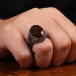 انگشتر عقیق مردانه کد 27827