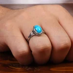 انگشتر فیروزه شجری مردانه کد 28014