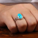 انگشتر فیروزه شجری مردانه کد 28018