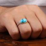 انگشتر فیروزه شجری مردانه کد 28020