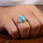 انگشتر فیروزه شجری مردانه کد 28022