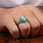 انگشتر فیروزه شجری مردانه کد 28027