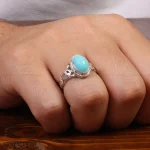 انگشتر فیروزه عجمی مردانه کد 28033