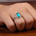 انگشتر فیروزه شجری مردانه کد 28040