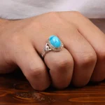 انگشتر فیروزه شجری مردانه کد 28050