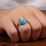 انگشتر فیروزه شجری مردانه کد 28051