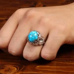 انگشتر فیروزه شجری مردانه کد 28273