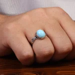 انگشتر فیروزه عجمی مردانه کد 28511